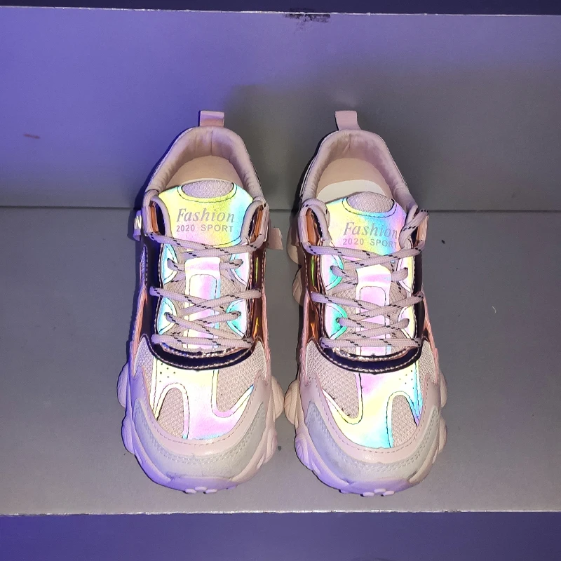 Женские повседневные туфли на платформе 2020 женские кроссовки плоской массивной