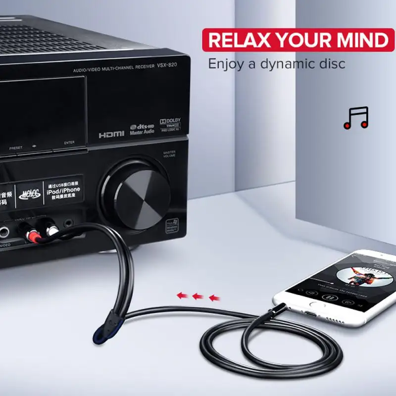 Новый нейлоновый Плетеный разветвитель кабеля аудиокабель RCA штекер 2RCA на разъем