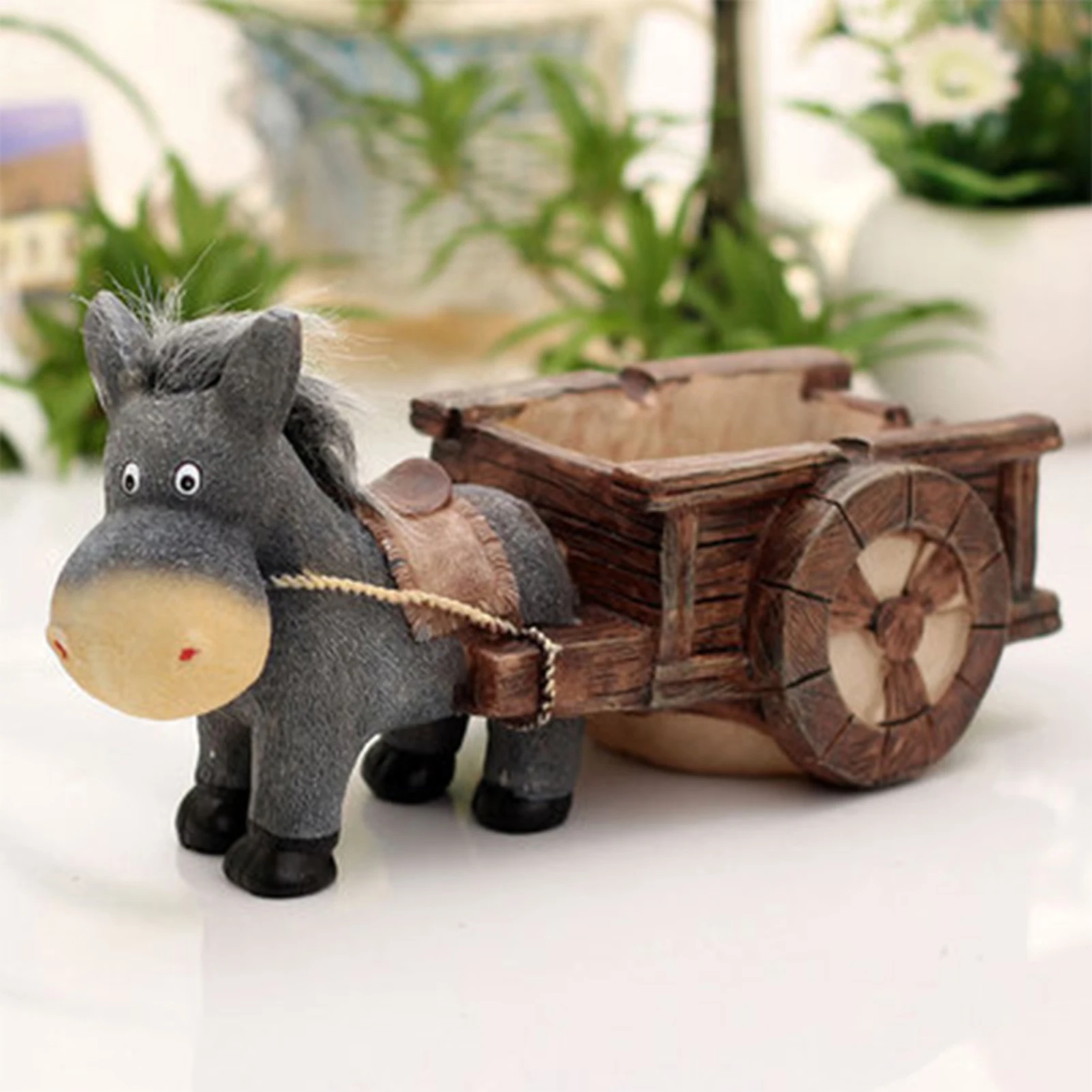 

Donkey pull grinding Ashtray ornaments Donkey Pull Cart Craft desktop home office living room decoration Heat resistant Ashtray