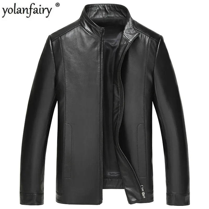 

Men's Leather Jacket Genuine Sheepskin Leather Jacket Men Clothes 2020 Autumn Winter Coat Korean Leather Jackets 231711 KJ2292