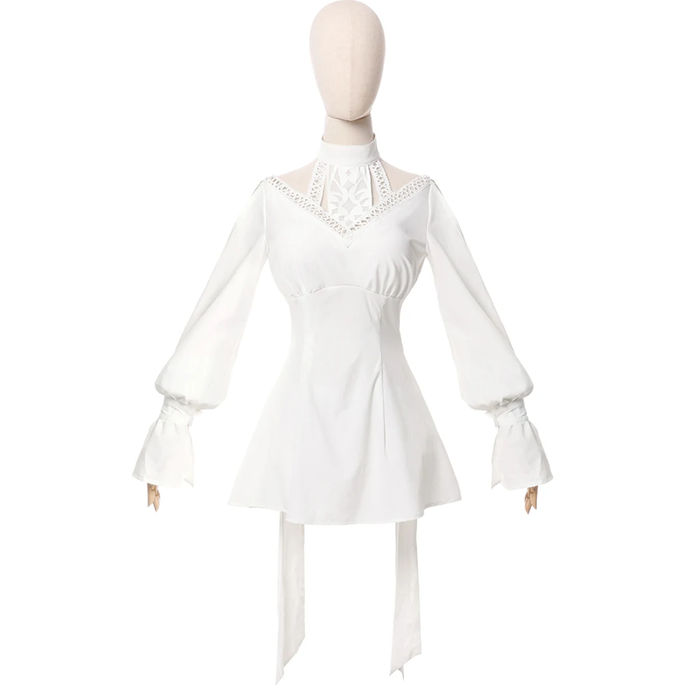 

FINAL FANTASY XIV Ryne Minfilia Cosplay Costume Game White Cute Gothic Dress FF14 Ryne Dress Women Fancy Suit Custom Made