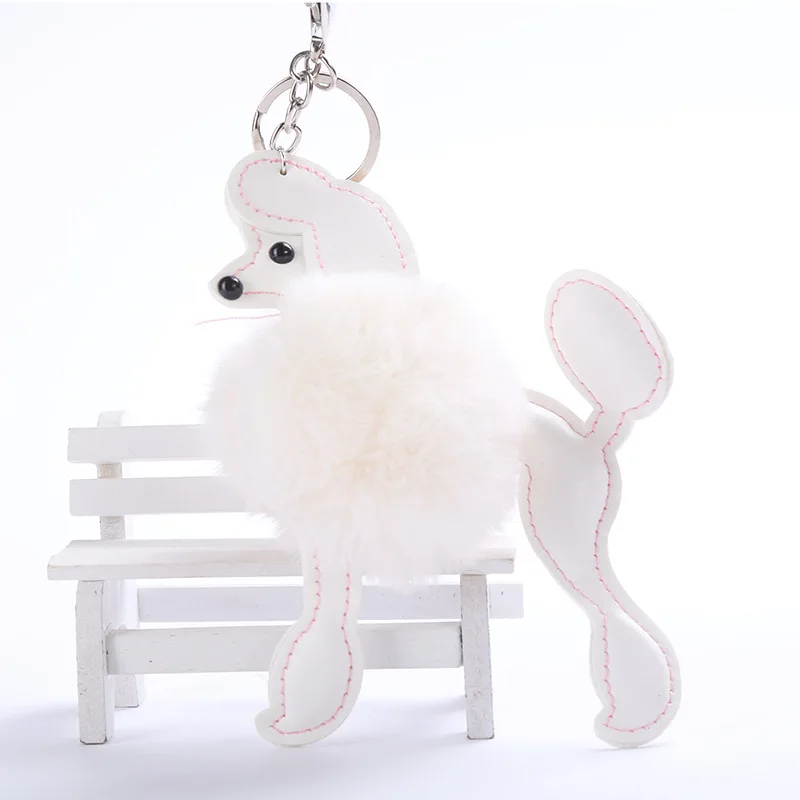 Милый длинный ободок для пуделя брелок красочная пушистая помпон дамская