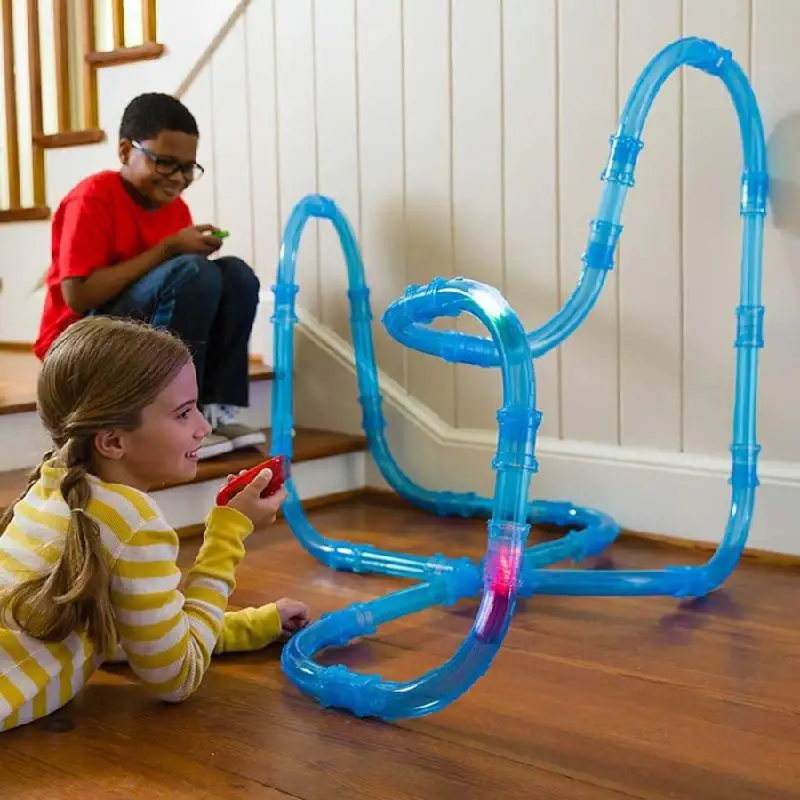 

Детский пазл 72 шт./компл., собранный Трековый автомобиль с дистанционным управлением, электрический светильник ящийся высокоскоростной тру...