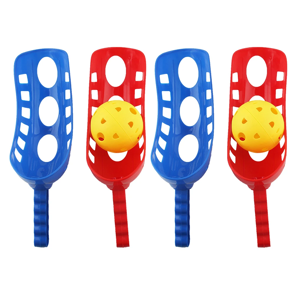

2 Sets Outdoor Fun Sport Game Toy Hollow Out Scoop Ball Game Launch and Catch Balls Game Children Backyard Play Garden Toss Game