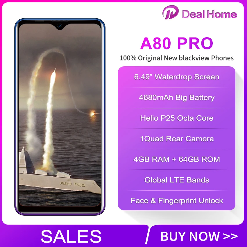 Смартфон Blackview A80 Pro 4+64 ГБ Android глобальная версия цвет в ассортименте|Смартфоны| |