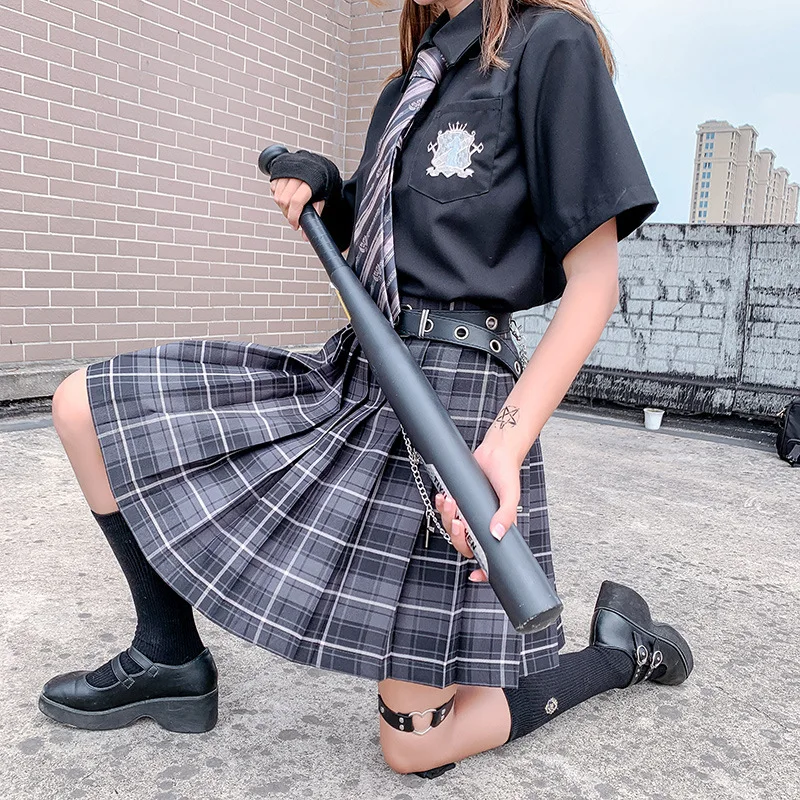 

Fashion 2021 Summer Women Skirts Japan Style School Pleated Skirts for Girls High Waist Plaid Mini jk Skirts Women