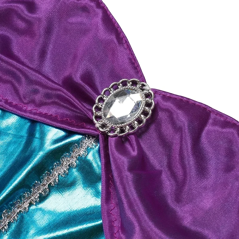 Платье принцессы для девочек костюм с блестками и маленькой русалочкой модная