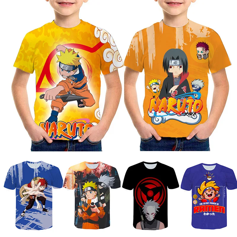 

New Summer Children Nαruto Ninjago 3D T Shirts Boys Girls Short Sleeve Kids Clothes Toddler Tees Anime T-shirts