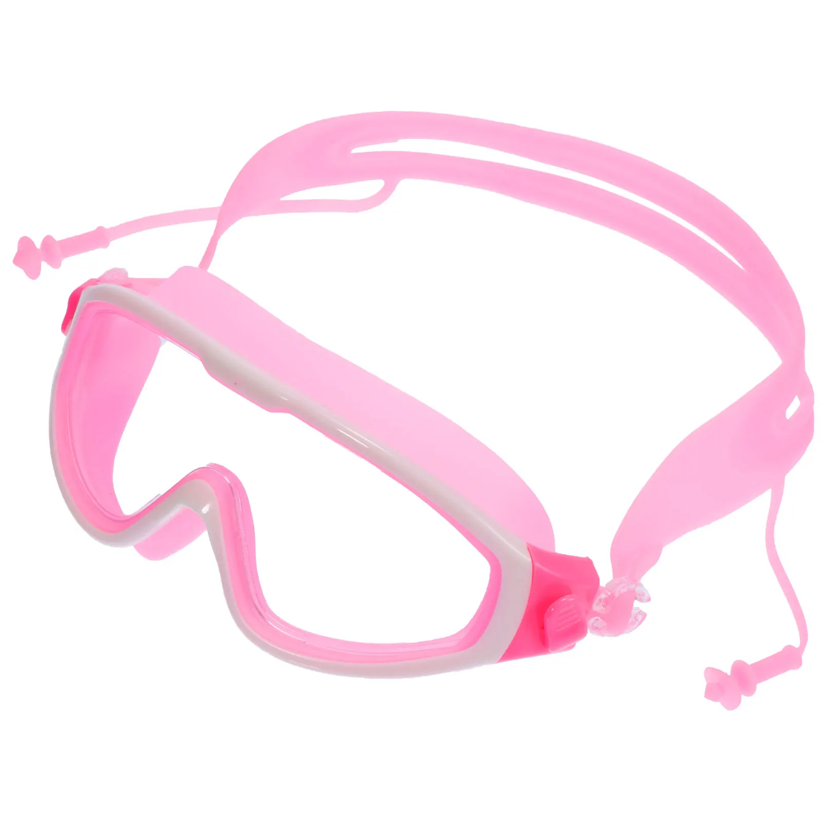 

Детские очки для плавания, противотуманные очки для плавания с регулируемым ремешком и затычками для ушей для детей и подростков