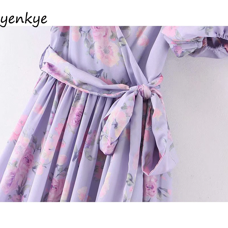 Женское длинное платье макси с цветочным принтом элегантное праздничное