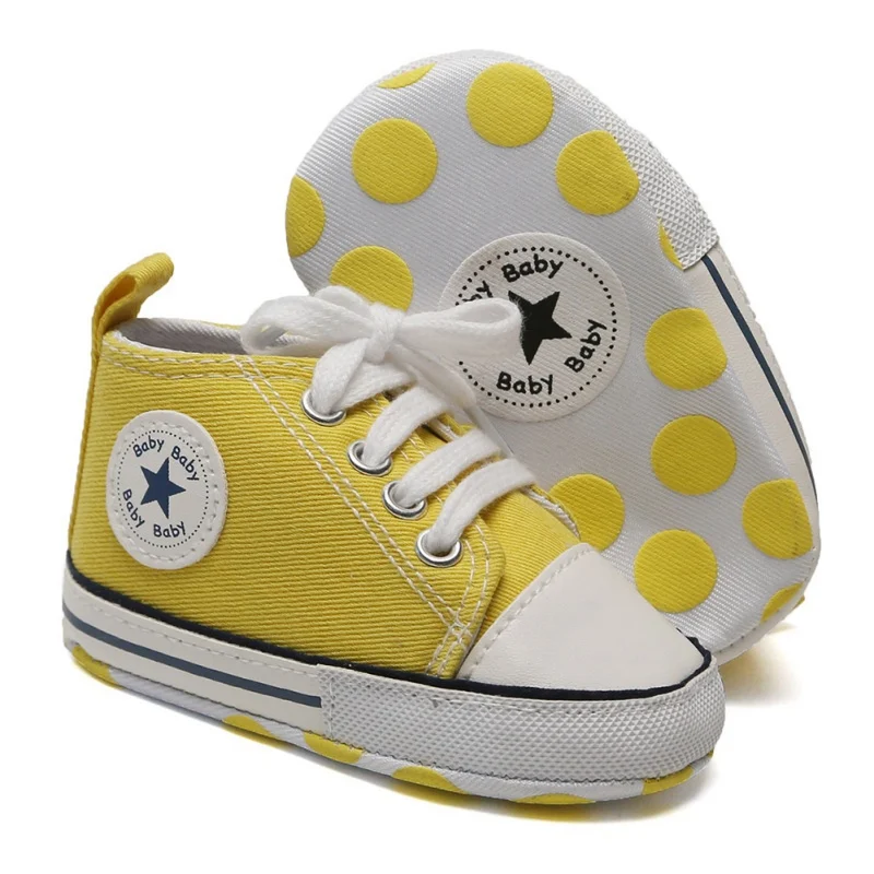 Toddler Kids Boys Girls Shoes Spring /autumn Canvas Sneakers High Top Lace Up Baby Shoes Casual First Walkers - Цвет: A5