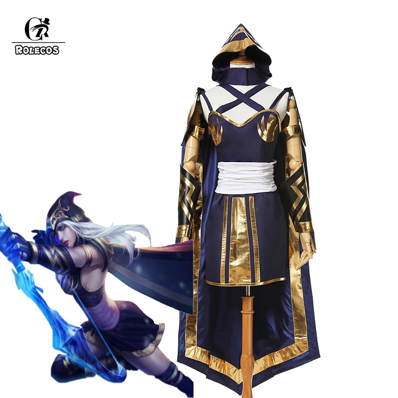 Косплей костюм ROLECOS для игры LOL Эш Ш Костюм Снежный горох Ashe косплей костюмы