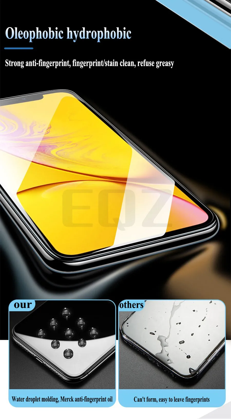 999D Full Cover Protective Glass For iPhone X 11 Pro XS Max Tempered Screen Protector For iPhone 7 6s 6 8 Plus Boundless Glass