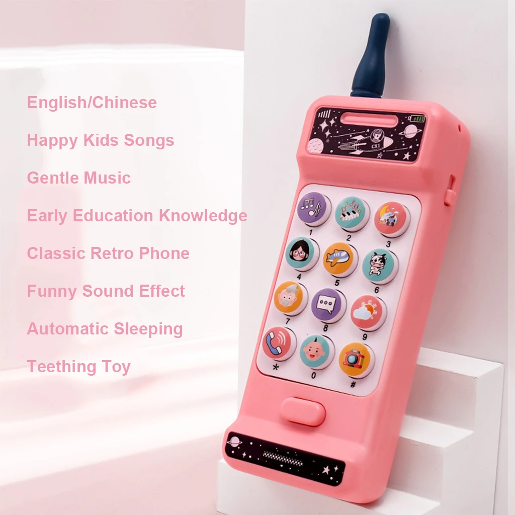 

Classic Retro Music Phone Toy Toddler Baby Chew Early Learning Toy Gift