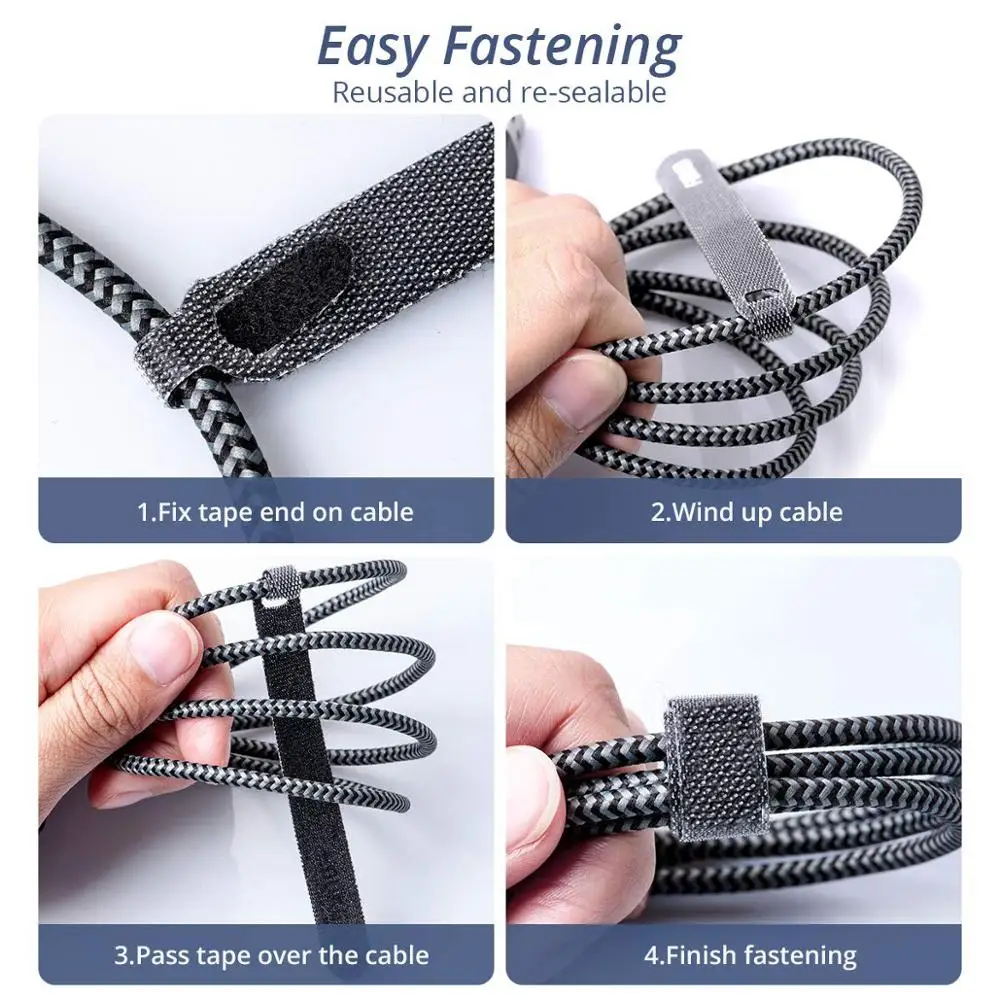 Многоразовые крепежные кабельные стяжки проволочные ремни крючки и петли из