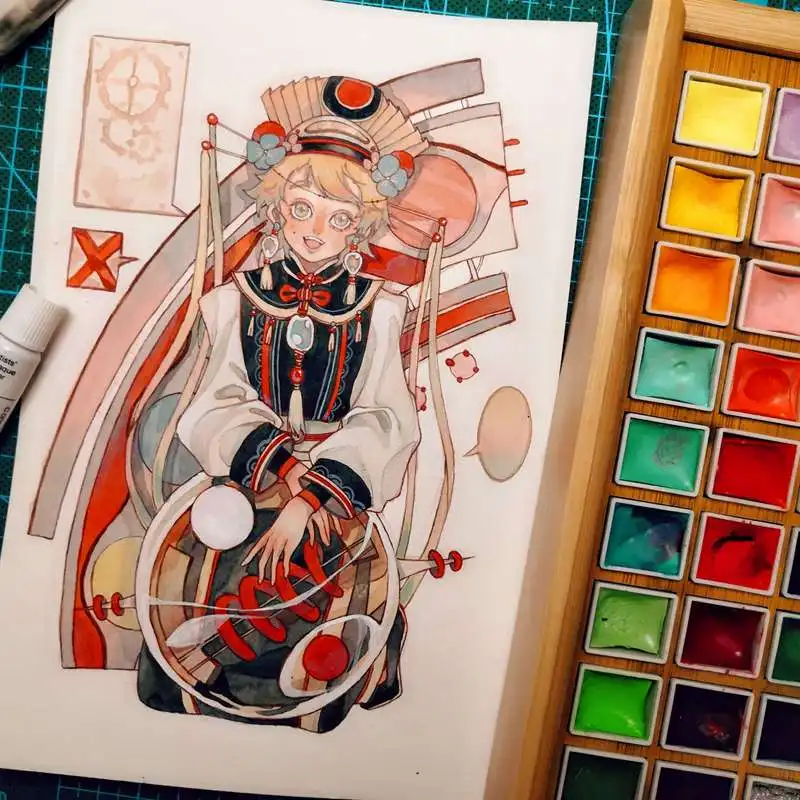 Tanie Anime Baohong 100% Bawełna 300g Akwarela Papier Do Malowania Profesjonalny Cartoon Puste Tutorial Szkic Kolorowanki Papier Sztuka Dostaw