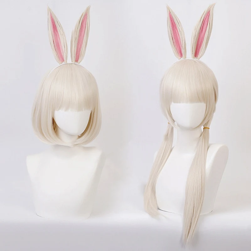 

Hot Anime BEASTARS Haru Wig Rabbit Ears Personified Animals Cosplay Short Hair Bobo Girl Halloween Rabbit Cosplay Wigs