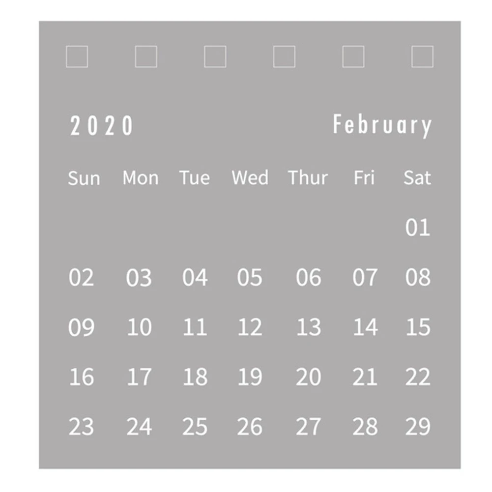 Настольный бумажный мини-календарь 2020 настольные календари Органайзер на