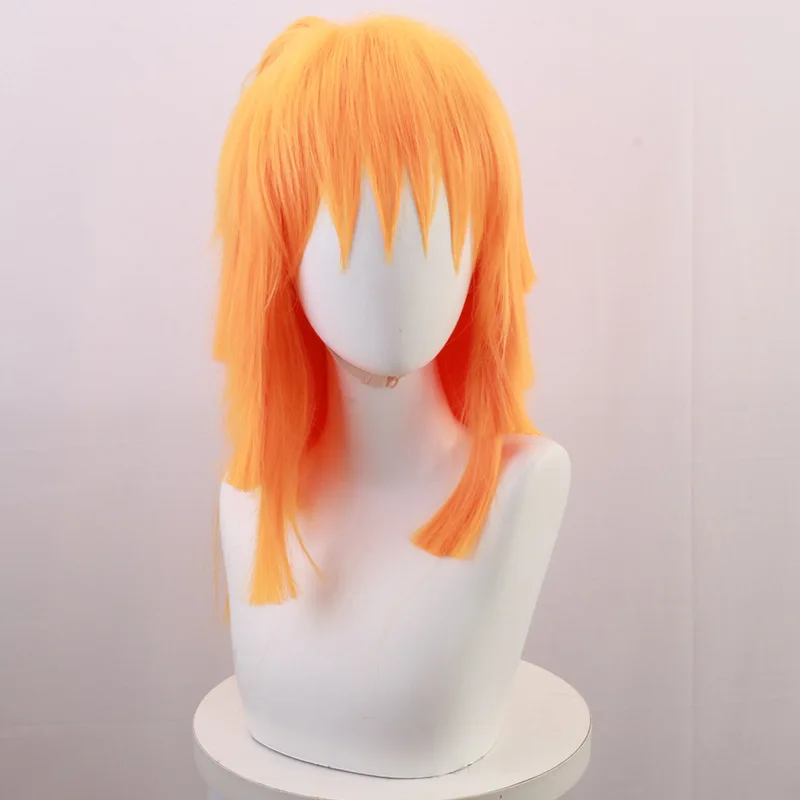 

Парик для косплея киметасу из аниме «рассекающий демонов», термостойкие синтетические волосы с желтым градиентом, длинный хвост, не Yaiba ...