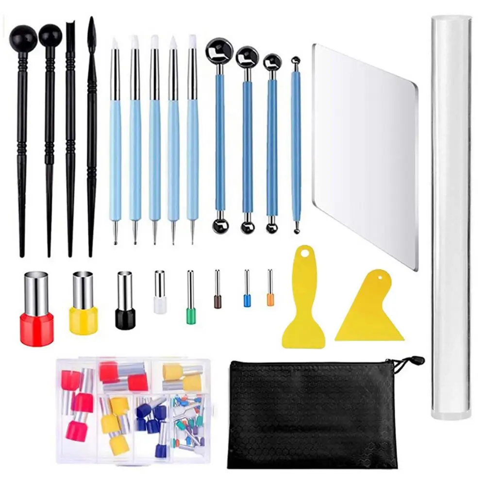 

59Pcs Acrylic Clay Cutter Set Acrylic Clay Cutter Set Carving Cutter Kit Clay Tools Clay Sculpting Tools Set Spherical Stylu