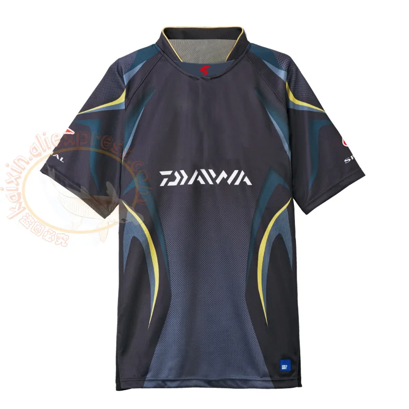 

2021 Breathable Daiwa Fishing Clothing Short Sleeve V Neck Anti Uv Mens Fishing Clothes Outdoor Top Quality Daiwa Fishing Shirts