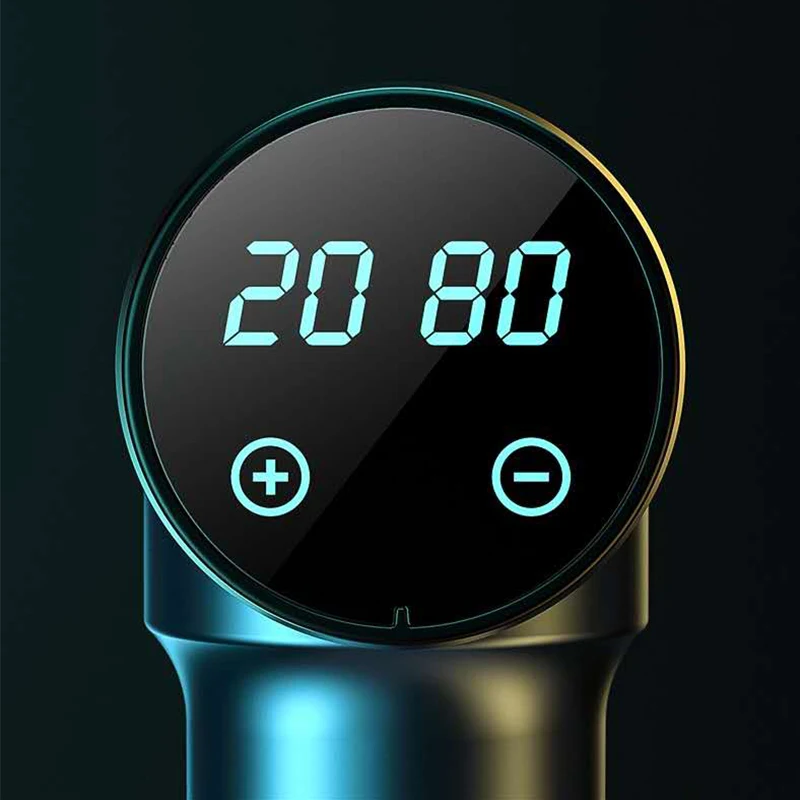 

Massage Gun With LCD Display Deep Muscle Relief Fascia Gun Sports Therapy Massager Body Relaxation Electric Massager With 6 Head