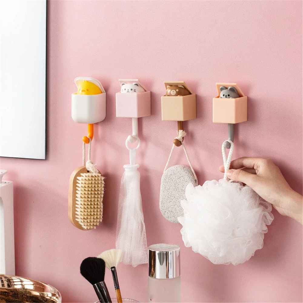 1 шт. креативный крючок в виде кошки милая бесшовная вешалка для двери спальни