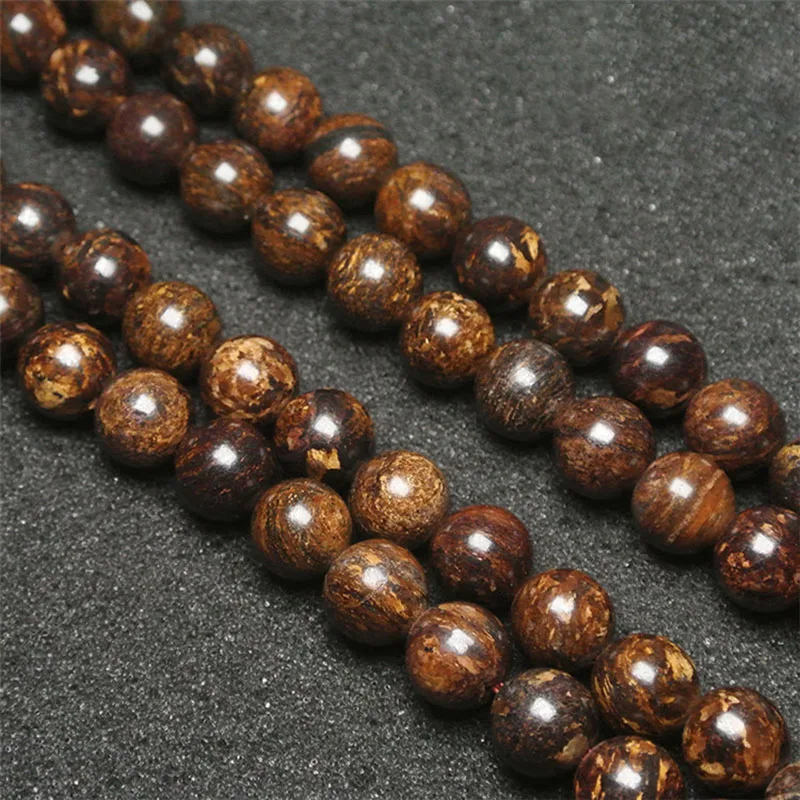 

6-12mm Natural smooth Bronzite round Stone Beads For DIY necklace bracelet jewelry making 15 "free delivery