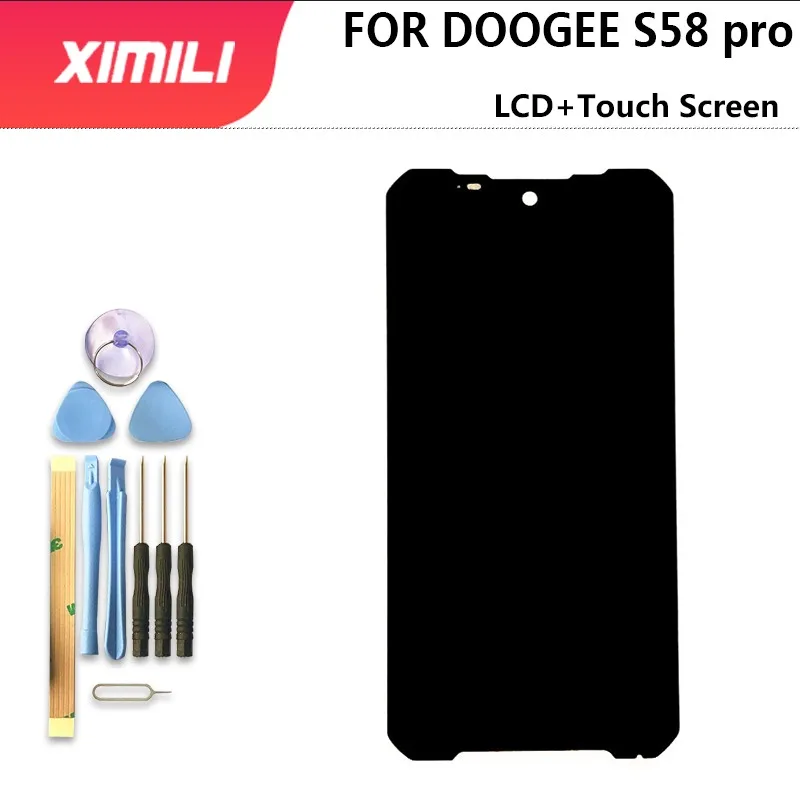 5,71 дюймовый ЖК-дисплей Doogee S58 PRO + кодирующий преобразователь сенсорного экрана в сборе 100% Оригинальный ЖК-дисплей + сенсорный дигитайзер для DOOGEE S58 PRO + Инструменты