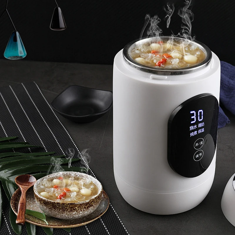 

700ML Multifunctional Electric Kettle Heating Milk Cooking Pot Home Travel Portable Kettle Hot Water Cup Stew Thermal Bottle