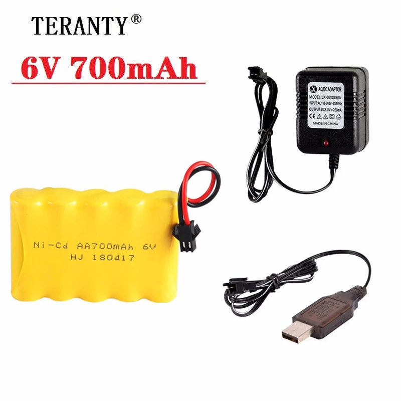 6v 700mAh батарея и зарядное устройство для RC автомобилей Роботы танки грузовики