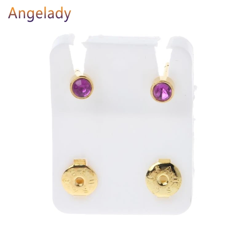 Серьги гвоздики золотистые гипоаллергенные Для Пирсинга Ушей 3 мм 12