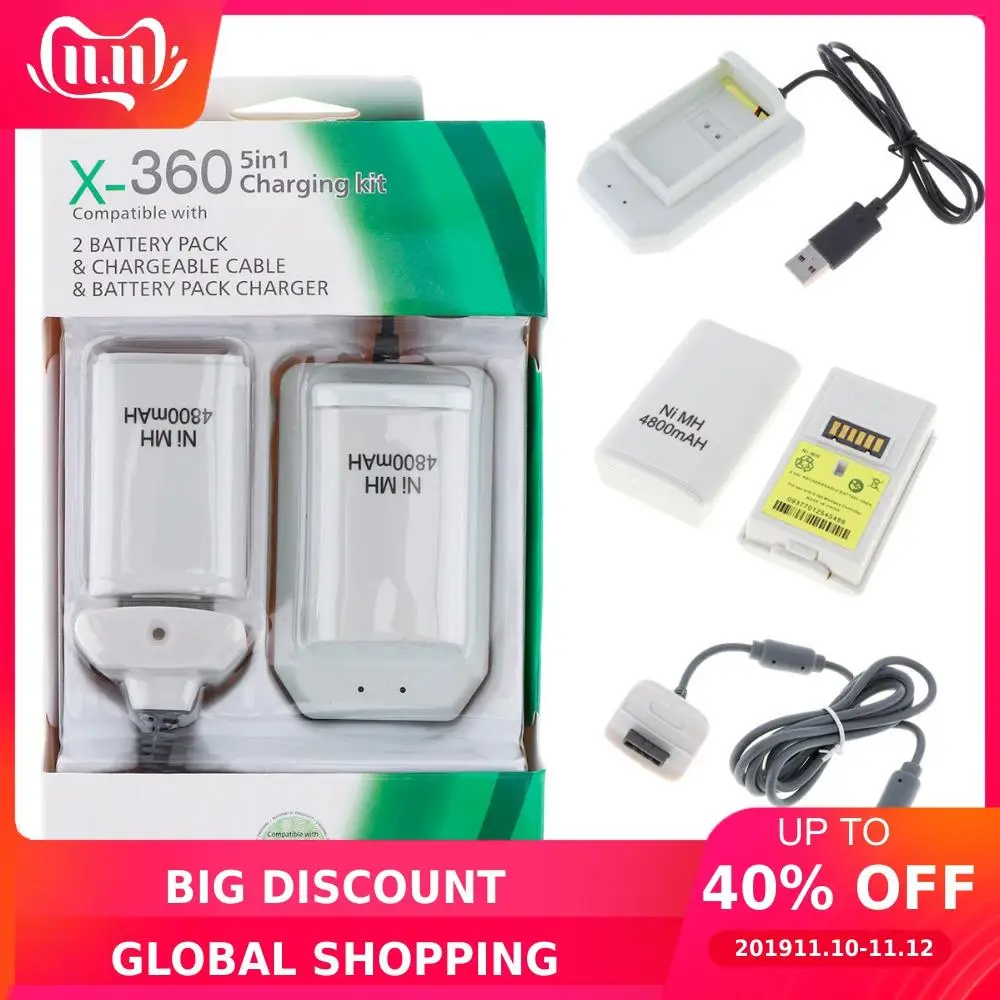 USB кабель Зарядное устройство Док станция для xbox 360 беспроводной игровой