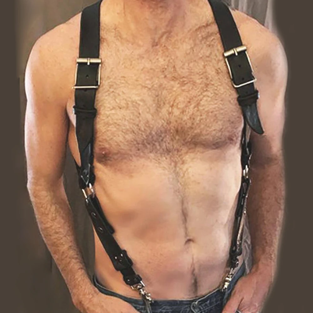Fullyoung Кожаные Ремни Мужская Связывание Гей Панк женский Половина Тела Грудь Пояс