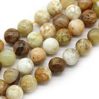 6 10mm natural aaa yellow opal stone beads round loose spacer beads for jewelry making diy necklace bracelet 15 strands