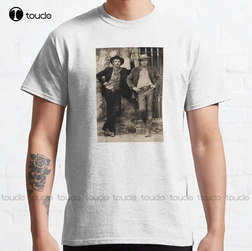 

Классическая футболка Butch And Sundance, женские футболки с графическим принтом на заказ, футболка в стиле унисекс с цифровой печатью для подростк...