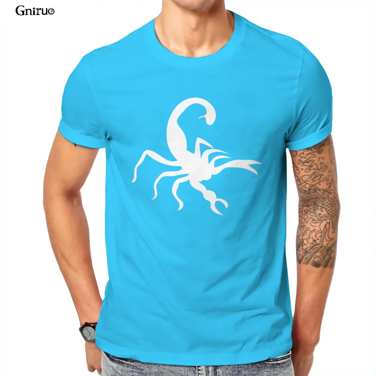 

Wholesale Scorpion Silhouette Black White Anime HipHop Men's Clothing 108638