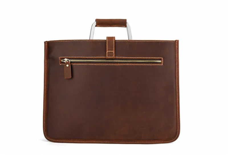 PNDME simple crazy horse cowhide men's briefcase casual vintage genuine leather light lawyer hand laptop shoulder messenger bags