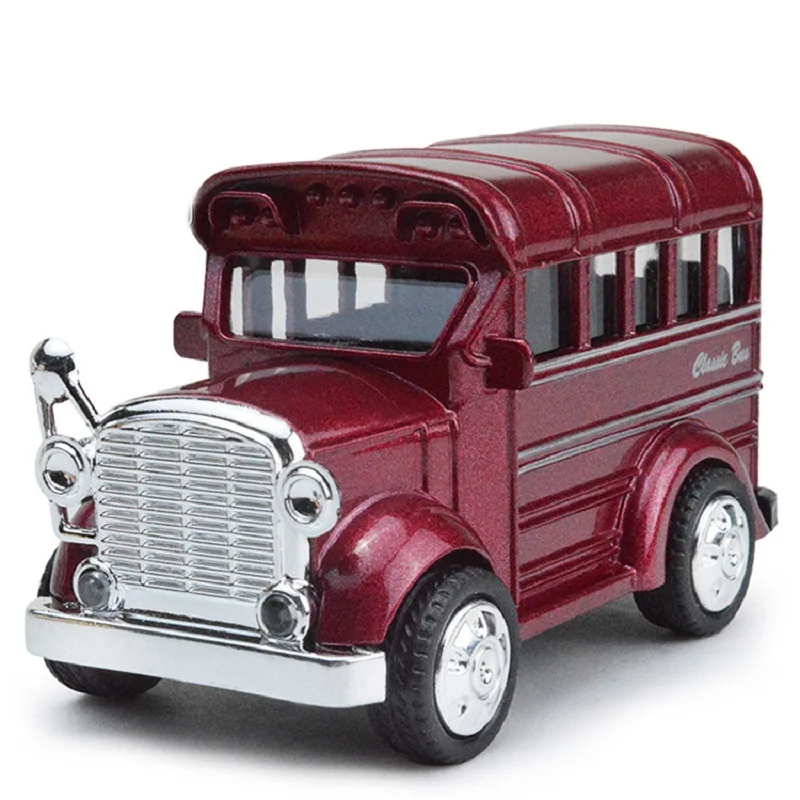 Ретро школьный автобус сплав звук и светильник модель восстановления детская