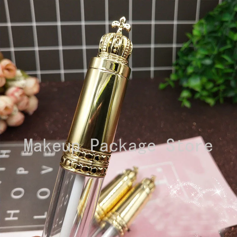 

8ml 10/30/50pcs Gold Empty Crown Lip Gloss Bottle,DIY Beauty Makeup Portable Lip Glaze Tube,Cosmetics Refillable Container Shell