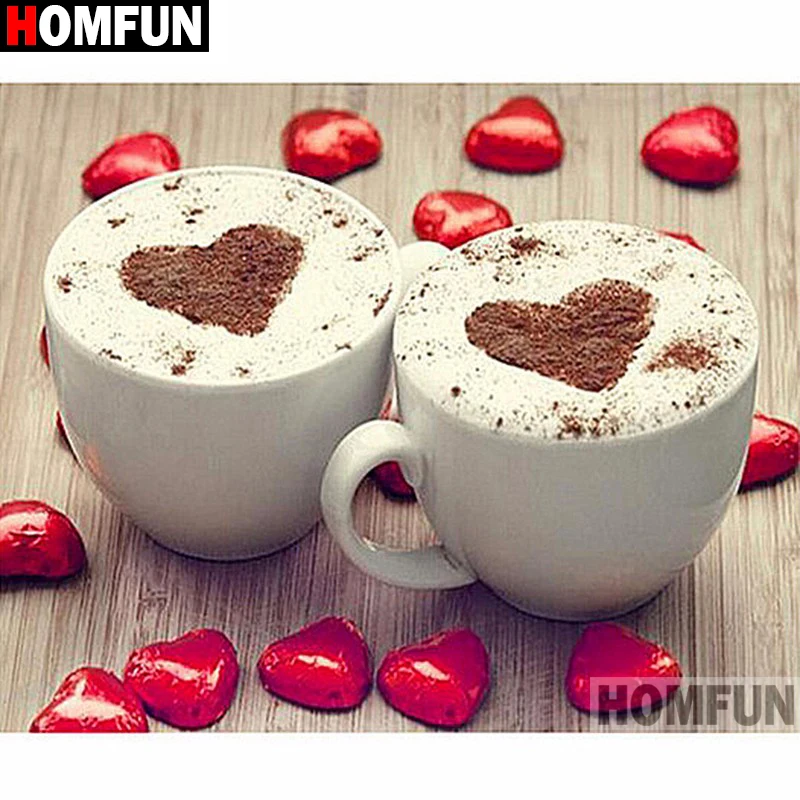 Алмазная 5D Вышивка HOMFUN сделай сам картина из страз вышивка крестиком Сердце