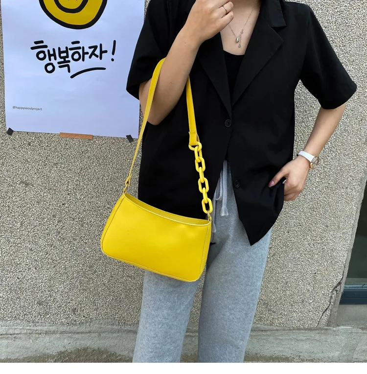 

Women Baguette Shoulder Bag Retro Handbag Totes bag Fashion Leather Armpit Bag Female Purse
