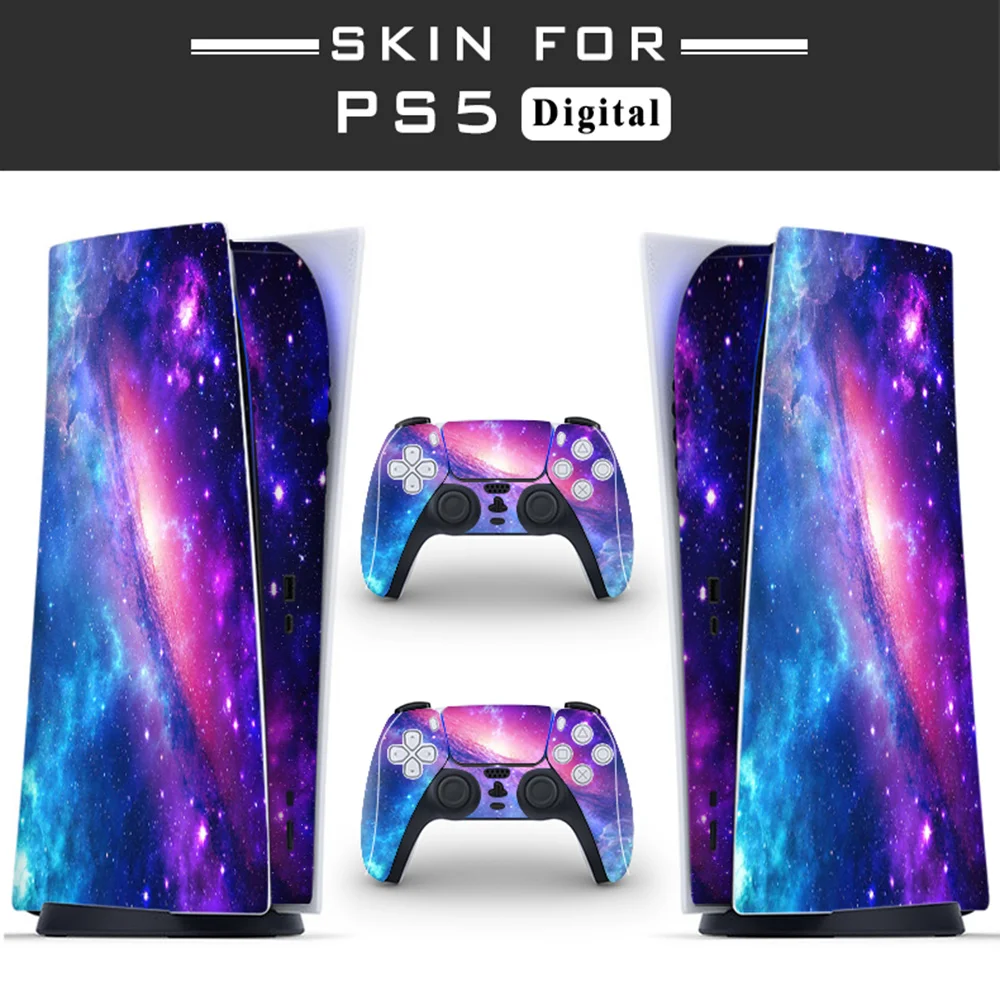 

Sky PS5 Digital Edition Skin Sticker for Playstation 5 Console & 2 Controllers Decal Vinyl Protective Skins Style 2
