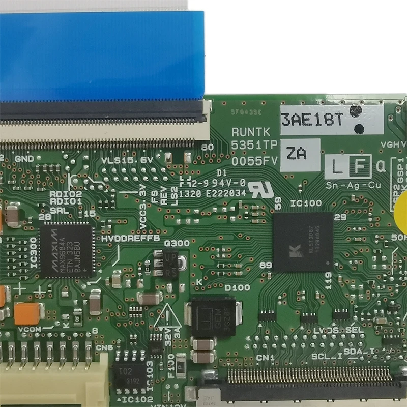 Оригинальная плата RUNTK 5351TP 0055FV ZA ZZ T-con для платы контроллера Sharp TV запасная часть