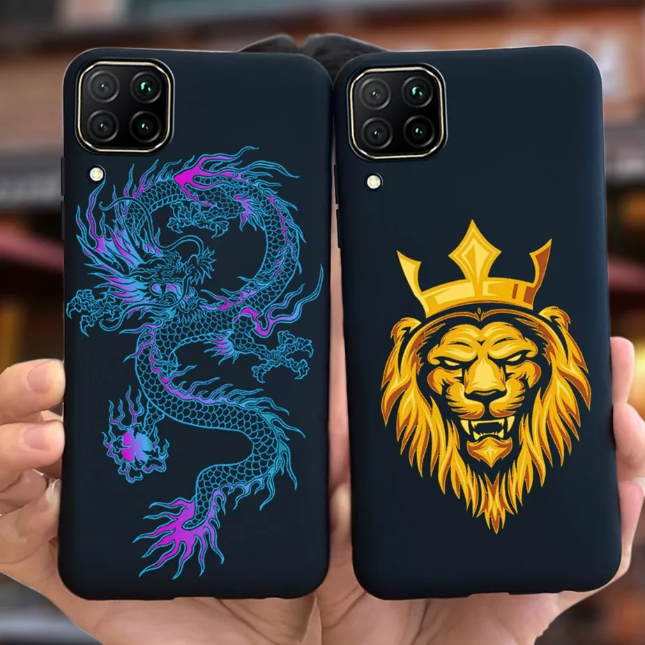 Чехол-накладка для Huawei P40 Lite Nova 7i с принтом дракона Льва полным покрытием |