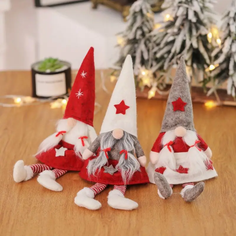 

Merry Christmas Swedish Santa Gnome Plush Doll Ornament Girl Elf Toys Holiday Home Party Decor Kids Gift