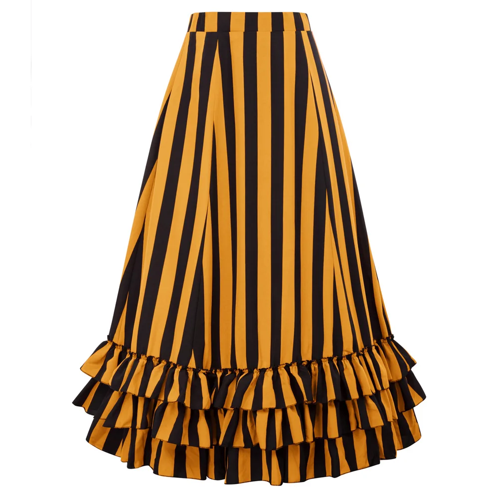 

Ladies Skirt BP Women's Gothic Vintage Retro Waist Length Pull-on High waist