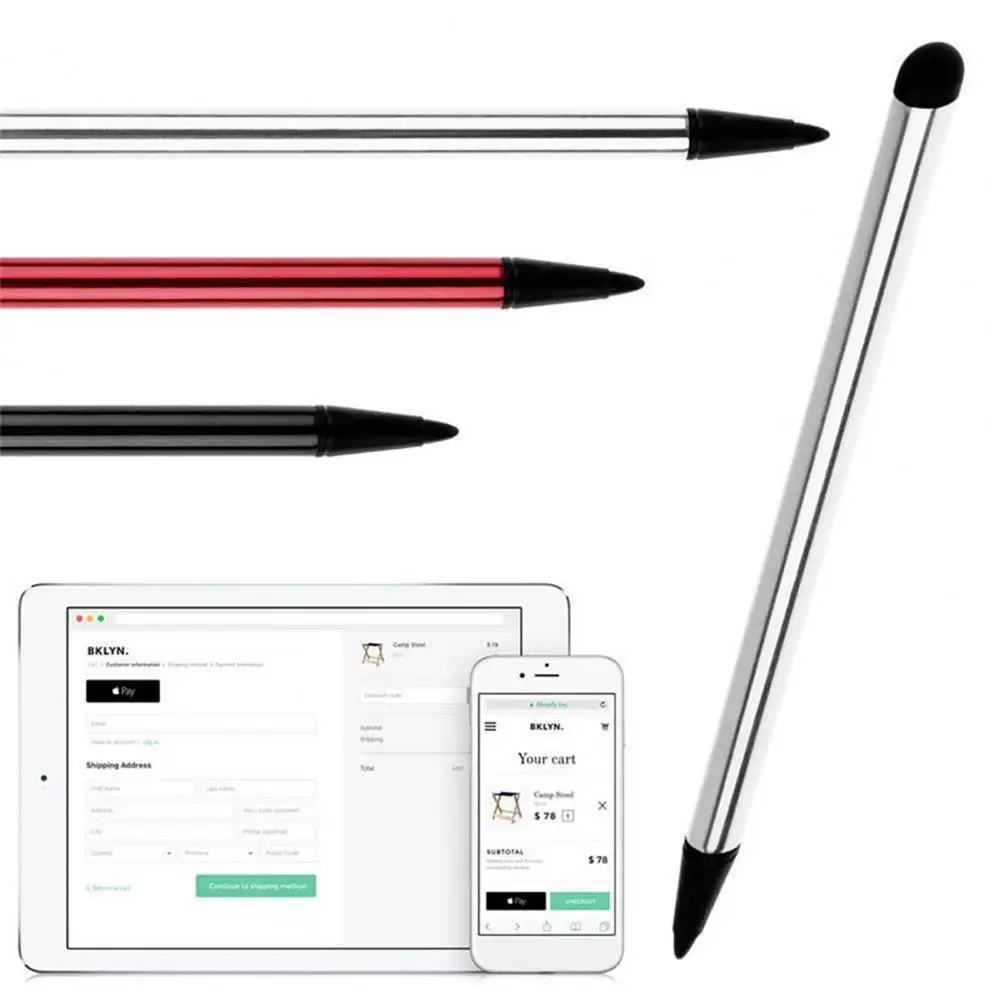 

2Pcs Pens Soft Pen Tip Long Useful Smooth Writing Stylus Pens for Tablet PC
