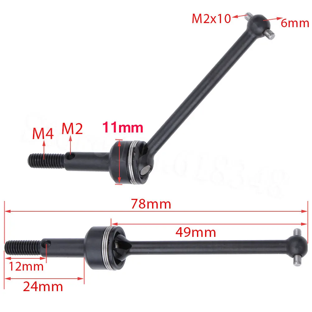 10 пар Стальной Металл Универсальный Dogbone приводной вал ось колеса для HPI RS4 Спорт 3