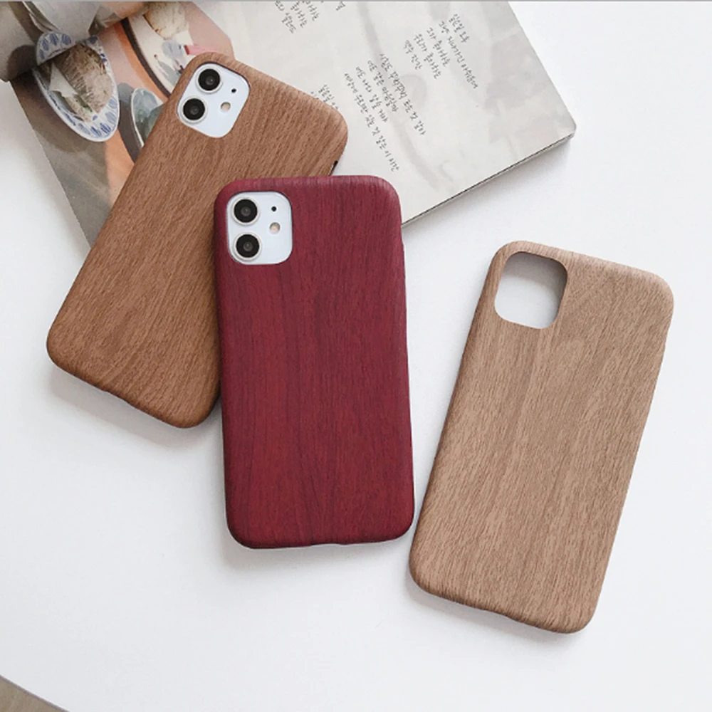 

Wood Grain Soft Phone Case Protective Cover For Apple iphone 11 Pro XS Max XR X 8 7 6 6S Plus